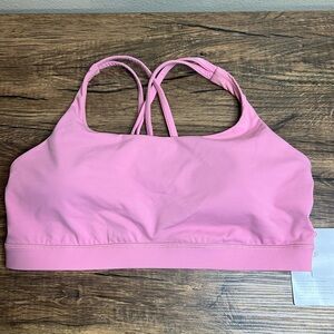 Lululemon Energy Bra Pink Size 12 NWT Medium Support Luxstream Fabric